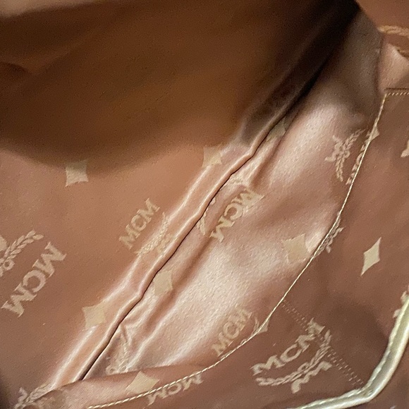 Authentic MCM 2 way tote and sling. Cognac visetos - Picture 5 of 7